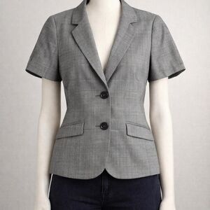 Y2K Banana Republic short sleeve plaid blazer